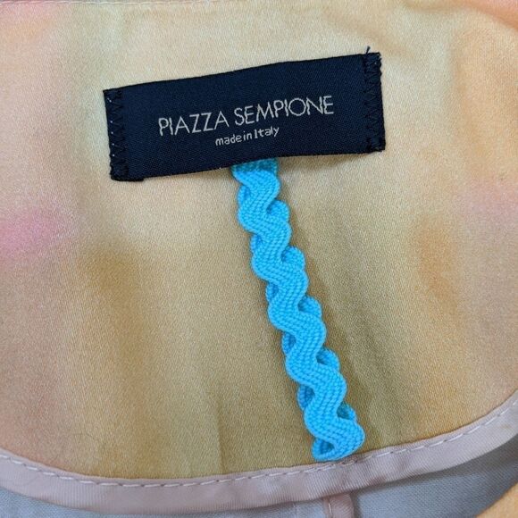 PIAZZA sempione - pastel watercolor blazer suit jacket two buttons and pockets - Picture 12 of 12